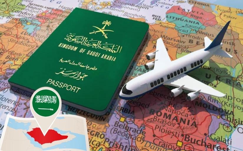 Suudi arabistan pasaportu ve suudi arabistana giden uçak