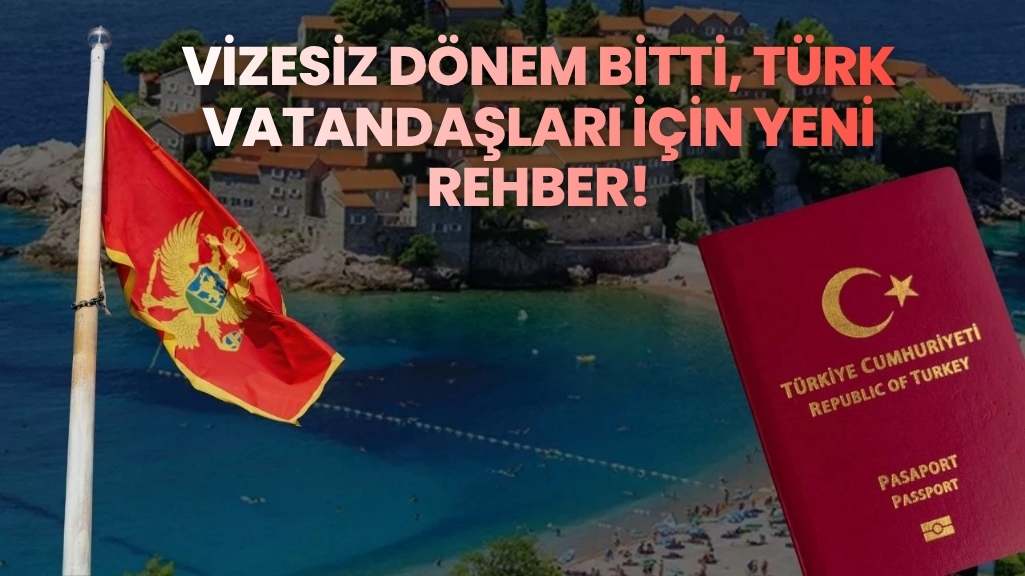 Türk pasaportu ve Karadağ bayrağıyla Budva sahilinde “Karadağ vizesi 2026” duyurusu - Türk vatandaşları için Karadağ vizesi rehberi