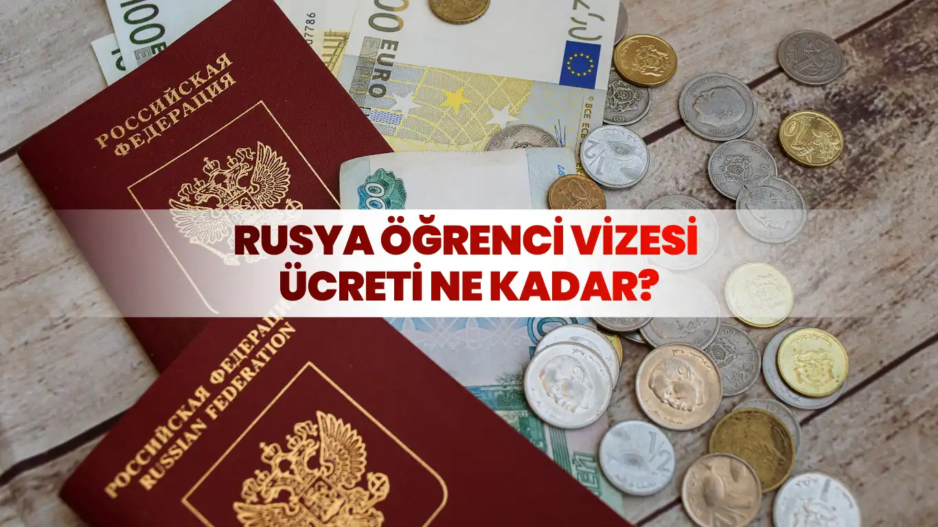 Rusya pasaportu, Euro banknotları ve bozuk paralarla vize ücreti temsili görsel