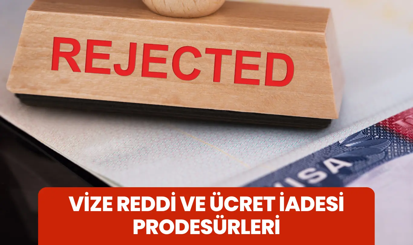 Pasaport üzerinde "REJECTED" kaşesi - vize reddi kararı temsili. Rusya vizesi reddedilen başvuru sahipleri, harç ve hizmet bedellerinin iade prosedürlerini merak ediyor.