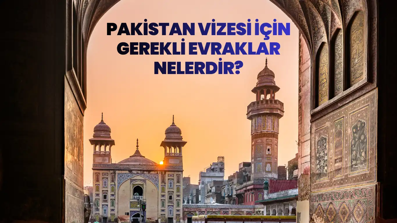 Pakistan Lahor'da Wazir Khan Camii ve vize belgeleriyle ilgili içerik